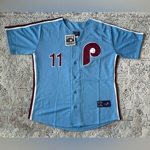 Majestic Authentic Phillies Jimmy Rollins Cooperstown Baseball Jersey Men’s XL